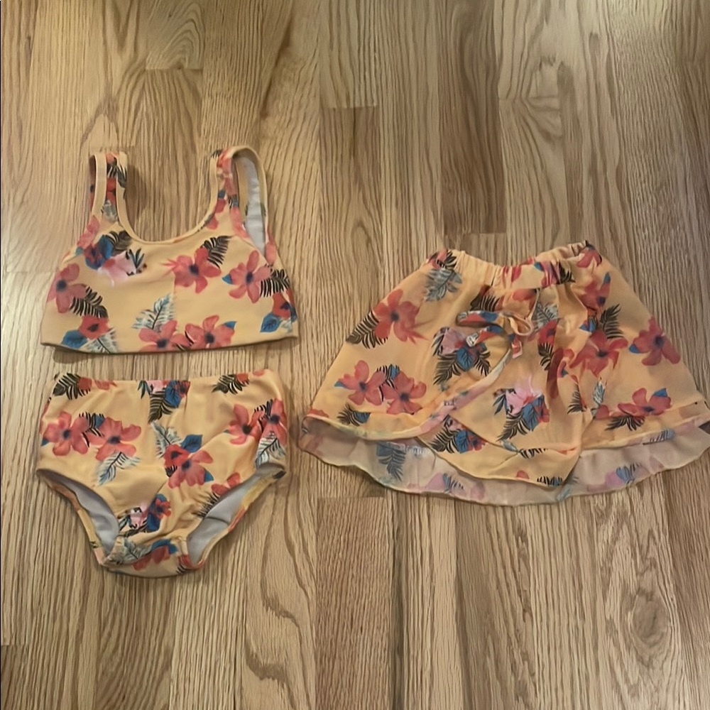 Floral Two-Piece Swimsuit Set